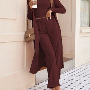 3pcs Lounge Set - Burgundy